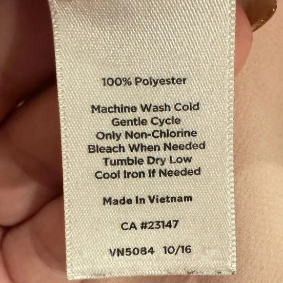 Talbots Black & Pink Polka Dot Blouse - Picture 5 of 5